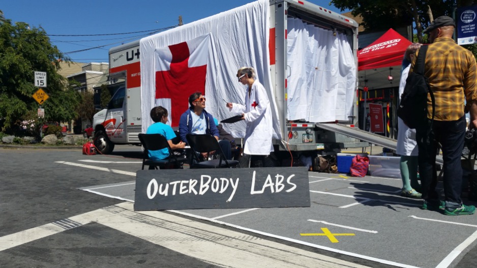 Outerbody Brain Virus Scanning Center at Sunday Streets